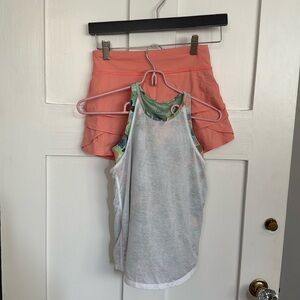 Athlete Girl Perfect pair tank/camisole and swing skort. Size 8 10